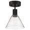 Access Lighting Port Nine Martini, Martini LED SemiFlush, Matte Black Finish, Seeded Glass 63146LEDD-MBL/SDG - alternate 3